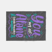 You Are Not Alone Suicide Prevention Awareness Fleecedecke (Vorderseite (Horizontal))