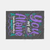 You Are Not Alone Suicide Prevention Awareness Pre Fleecedecke (Vorderseite (Horizontal))