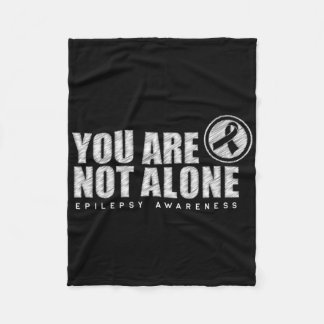 You Are Not Alone Wear Purple Day Epilepsy Awarene Fleecedecke
