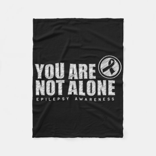 You Are Not Alone Wear Purple Day Epilepsy Awarene Fleecedecke (Vorderseite)