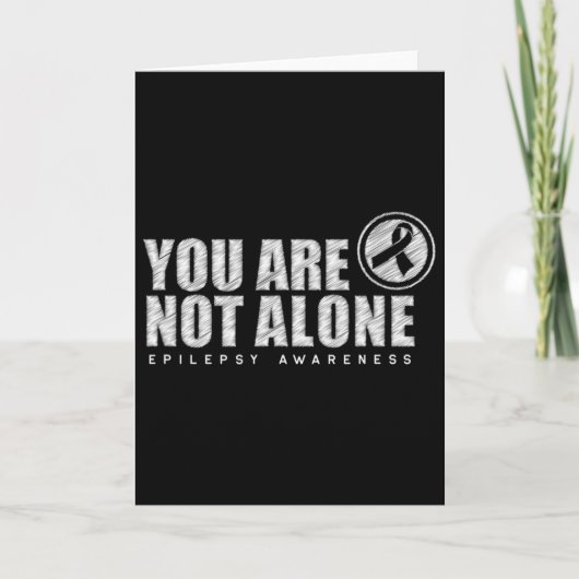 You Are Not Alone Wear Purple Day Epilepsy Awarene Karte (Vorderseite)