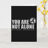 You Are Not Alone Wear Purple Day Epilepsy Awarene Karte (Gelbe Blume)