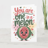 you are one in a melon birthday karte (Vorderseite)
