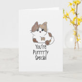 You are Purrrrty Special Cute Kitty Greeting Card Karte (Gelbe Blume)