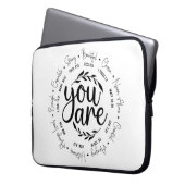 "You are" Religious Inspirational Bible Verse Laptopschutzhülle (Vorderseite Links)