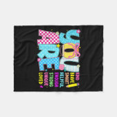 You Are Smart Brave Strong Kind Loved Motivation T Fleecedecke (Vorderseite (Horizontal))