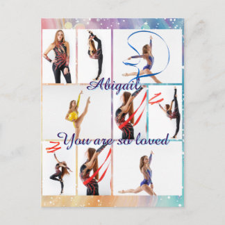 You Are So Loved 9 Picture Photo Collage & Name Postkarte