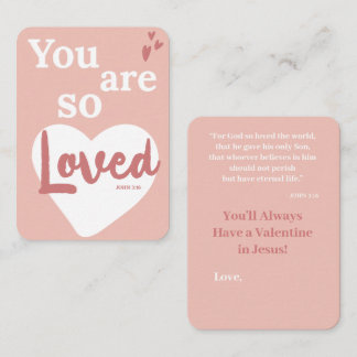 You Are So Loved Christian Valentine's Day Card Begleitkarte