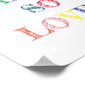 You Are So Loved Quote Colours Poster (Ecke)