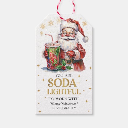 You are Soda-lightful to Work With Christmas Geschenkanhänger (Vorderseite)
