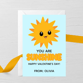 You Are Sunshine Kids Valentine Card Mitteilungskarte