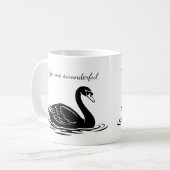 You are swanderful black swan Funny Goth Gift Kaffeetasse (Vorderseite Links)