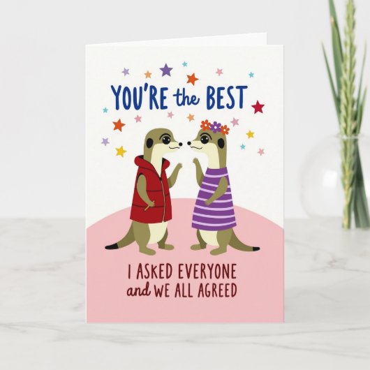 You Are The Best Appreciation Card Karte (Vorderseite)