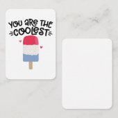 You Are the Coolest | Red White Blue Popsicle Pun Mitteilungskarte (Vorne/Hinten)