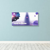 "You Are The Universe" – Stretched Canvas Wall Art Leinwanddruck (Insitu (Holzboden))