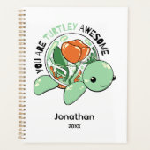 You Are Turtley Awesome Flower Succulent Turtle  Planer (Vorderseite)