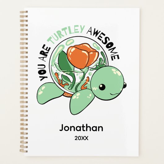 You Are Turtley Awesome Flower Succulent Turtle Planer (Vorderseite)