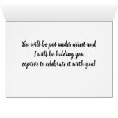 ****YOU ARE UNDER ARREST*** ADULT "BIRTHDAY" HUMOR (Innenansicht Horizontal (Unten))