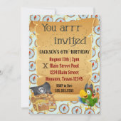 "You are welcome" Pirate Birthday Einladung (Vorderseite)