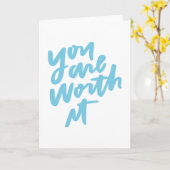You are worth it karte (Gelbe Blume)