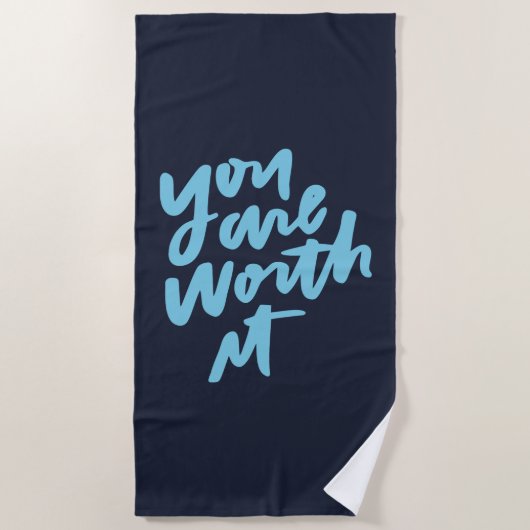You are worth it strandtuch (Vorderseite)