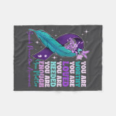 You Are Worthy Suicide Prevention Awareness Motiva Fleecedecke (Vorderseite (Horizontal))