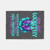 You Are Worthy You Are Loved You Are Needed Premiu Fleecedecke (Vorderseite (Horizontal))