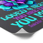 You Are Worthy You Are Loved You Are Needed Premiu Poster (Ecke)