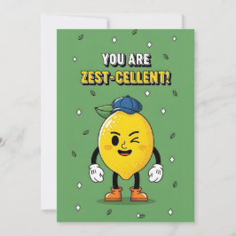 You Are Zest-cellent funny lemon pun citrus Dankeskarte