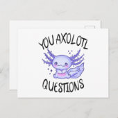 You axolotl questions postkarte (Vorne/Hinten)