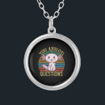 You Axolotl Questions Retro 90s Funny Axolotl Versilberte Kette<br><div class="desc">Funny Axolotl T-shirt,  Cute Axolotl T-shirt, Vintage Sunset with Axolotl,  You Axolotl Questions T-Shirt</div>
