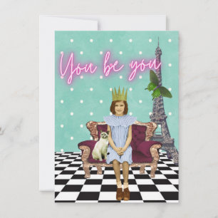 You Be You Empowering Girl Pop-Art   Karte