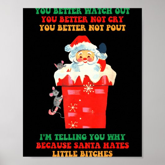 You Better Watch Out You Better Not Cry You Better Poster (Vorne)