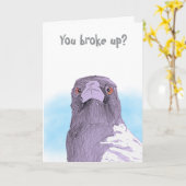 You broke up? Folded Greeting Card Karte (Gelbe Blume)