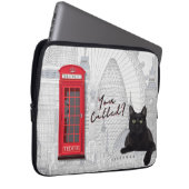 'You Called?' Customizable London Cat Red Phone Laptopschutzhülle (Vorne Rechts)