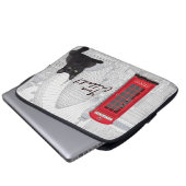 'You Called?' Customizable London Cat Red Phone Laptopschutzhülle (Vorne Knopf)