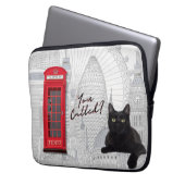 'You Called?' Customizable London Cat Red Phone Laptopschutzhülle (Vorderseite Links)