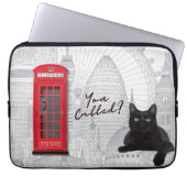 'You Called?' Customizable London Cat Red Phone Laptopschutzhülle (Vorderseite)
