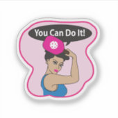 You Can Do It Pickleball (L) Aufkleber (Vorderseite)