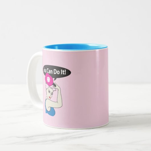 You Can Do It Pickleball (W) Zweifarbige Tasse (Vorderseite Links)