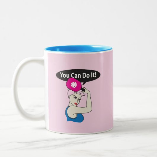 You Can Do It Pickleball (W) Zweifarbige Tasse (Links)