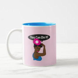 You Can Do It. Rosie Pickleball (B) Zweifarbige Tasse