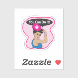 You Can Do It. Rosie Pickleball (L) Aufkleber