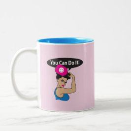You Can Do It. Rosie Pickleball (L) Zweifarbige Tasse
