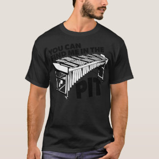 You Can Find Me in the Pit Funny Vibraphone Retro T-Shirt