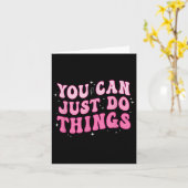 You Can Just Do Things - Motivational Karte (Gelbe Blume)