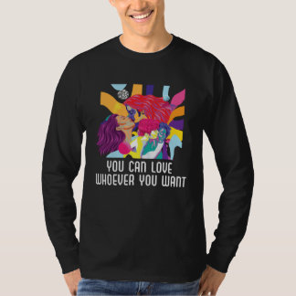 You Can Love Whoever You Want Bisexual Bisexuality T-Shirt