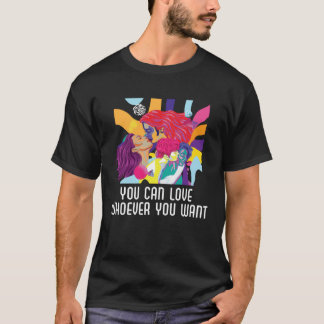 You Can Love Whoever You Want Bisexual Bisexuality T-Shirt