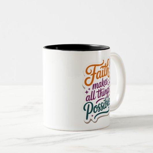 You can make it through, have faith zweifarbige tasse (VorderseiteRechts)
