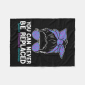 You Can Never Be Replaced Suicide Prevention Aware Fleecedecke (Vorderseite (Horizontal))